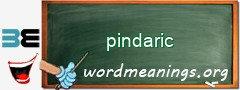 WordMeaning blackboard for pindaric